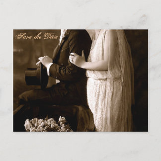 Una postal de Save the Date de los años 20
