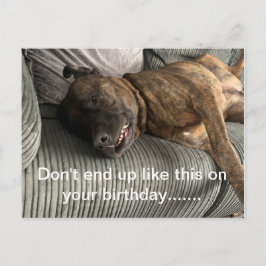 Una postal divertida de un Bull Mastiff