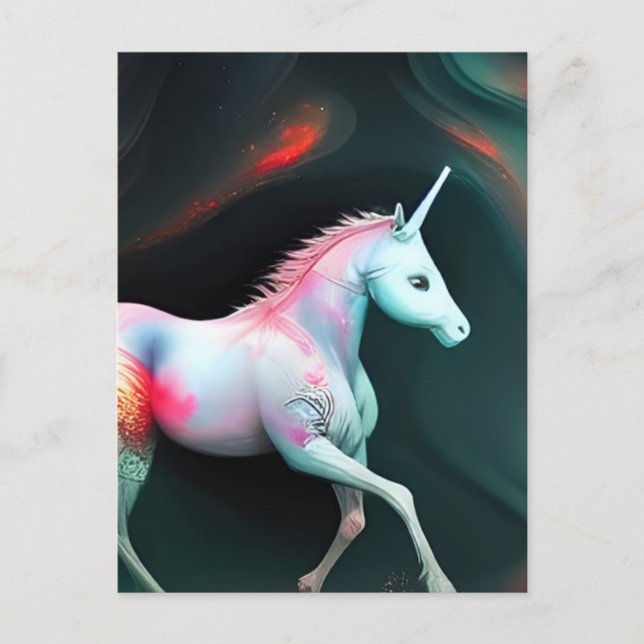 Una postal mágica de unicornio (Anverso)