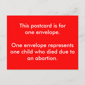 Una postal para el día rojo del sobre