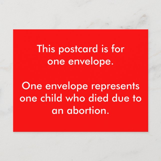 Una postal para el día rojo del sobre (Anverso)