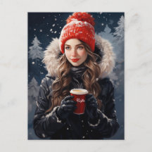 Una postal para los amantes del invierno y el café