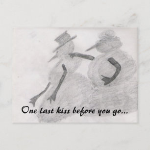 una postal pasada del beso