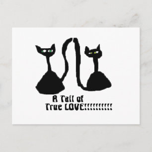 Una postal perfecta para gatos de amor