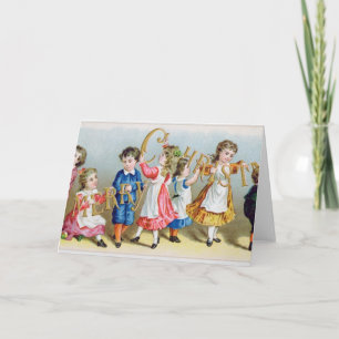 Una postal victoriana de Feliz Navidad