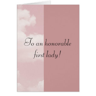 Una primera señora honorable