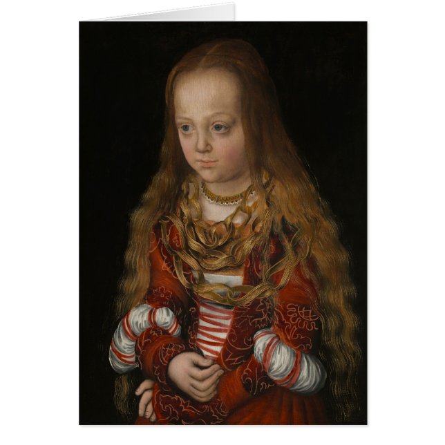 Una princesa de Sajonia, c.1517 (aceite en el (Frente)