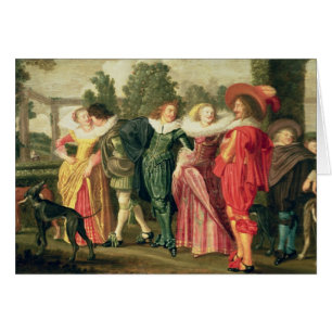 Una "promenade" en el jardín, c.1623