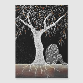 Una rama de la vida para contemplar una tarjeta ma