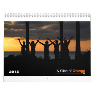 Una rebanada de calendario del naranja 2015