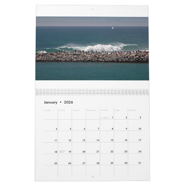 Una rebanada de calendario del naranja 2015 (Jan 2026)