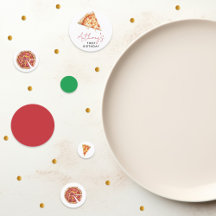 Una rebanada de diversión Confeti de pizza para cu
