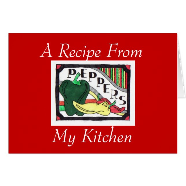 Una receta de mi cocina. Notecard (Anverso (Horizontal))