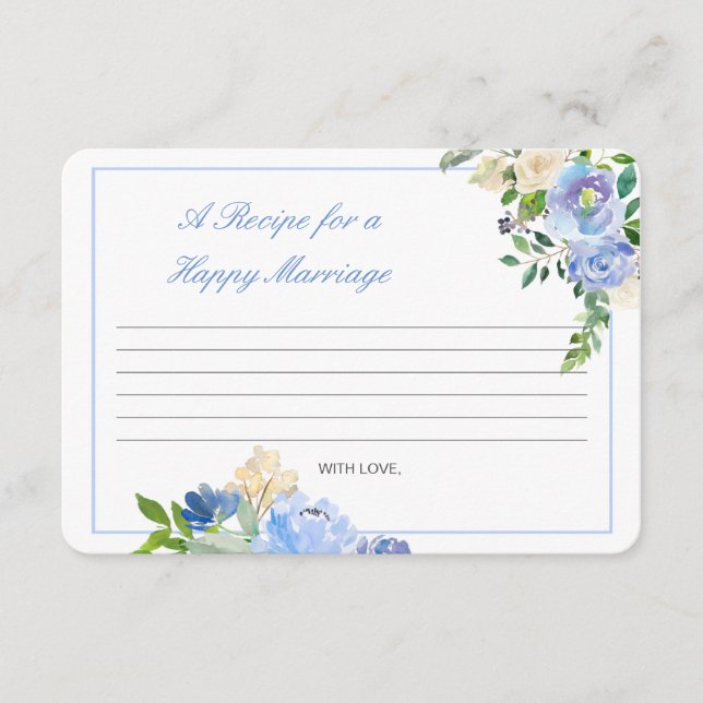 Una receta editable para una tarjeta de matrimonio (Anverso)