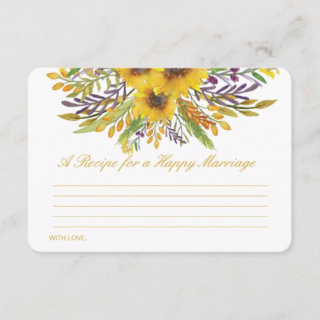 Una receta editable para una tarjeta de matrimonio (Anverso)