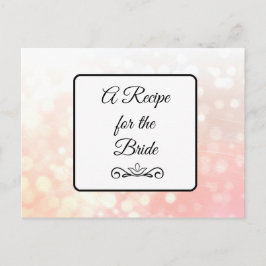 Una receta para la tarjeta de receta del Boda de n