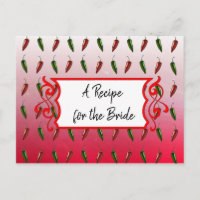 Una receta para la tarjeta de receta del Boda de n