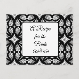 Una receta para la tarjeta de receta del Boda de n