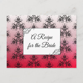 Una receta para la tarjeta de receta del Boda de n