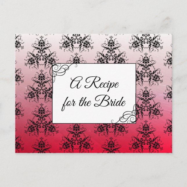 Una receta para la tarjeta de receta del Boda de n (Anverso)