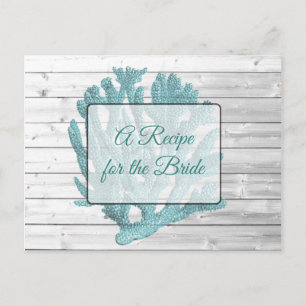 Una receta para la tarjeta de receta del Boda de n