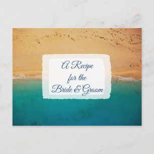 Una receta para la tarjeta de receta del Boda de n