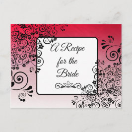 Una receta para la tarjeta de receta del Boda de n