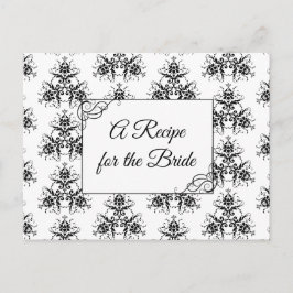 Una receta para la tarjeta de receta del Boda de n