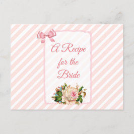 Una receta para la tarjeta de receta del Boda de n