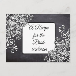Una receta para la tarjeta de receta del Boda de n