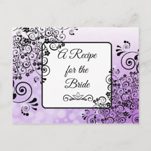 Una receta para la tarjeta de receta del Boda de n