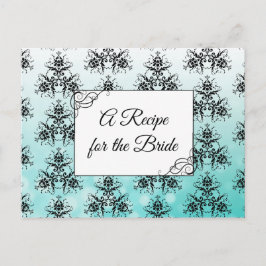 Una receta para la tarjeta de receta del Boda de n