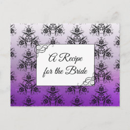 Una receta para la tarjeta de receta del Boda de n