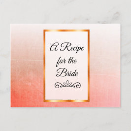 Una receta para la tarjeta de receta del Boda de n