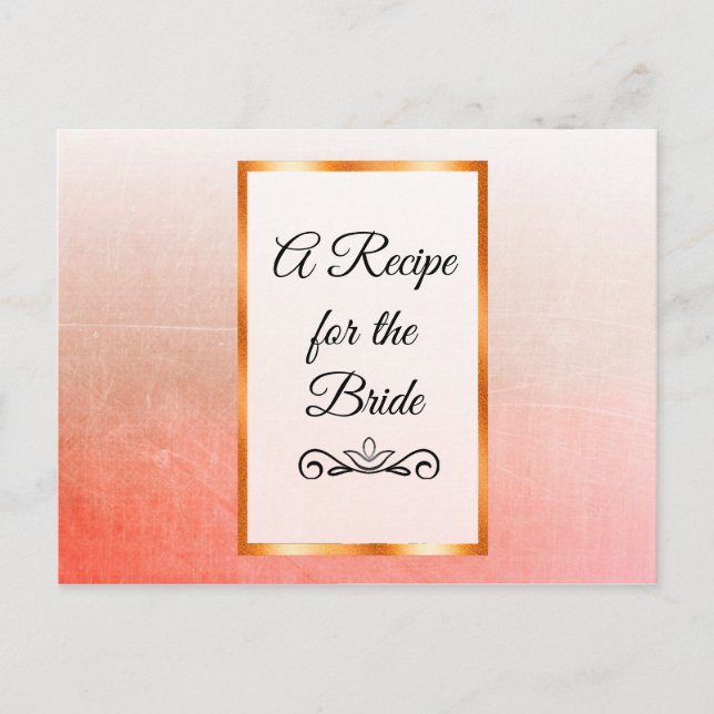 Una receta para la tarjeta de receta del Boda de n (Anverso)