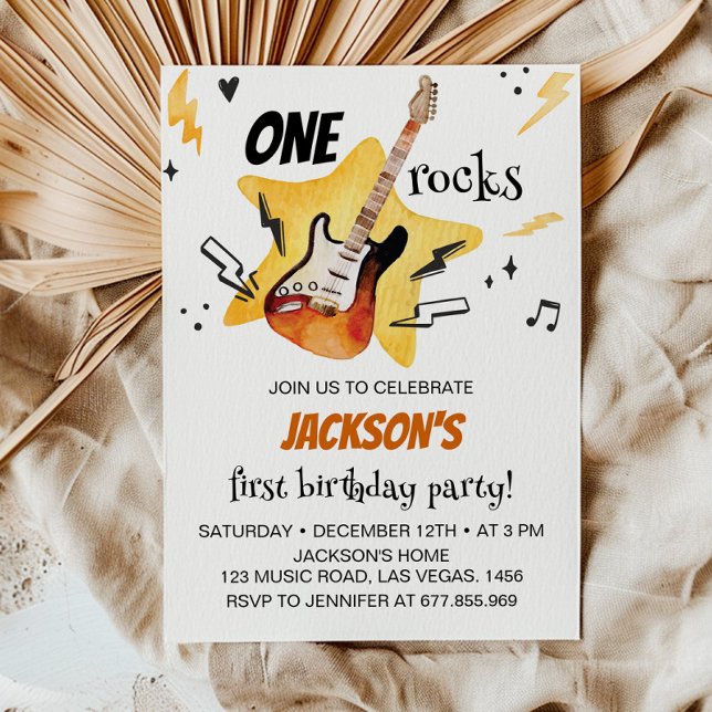 Una Roca De Guitarra Y Una Invitación Al Cumpleaño (Subido por el creador)