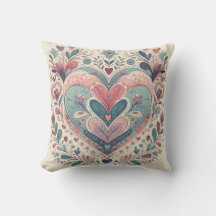 Una romántica almohada para la decoración de San V