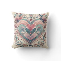 Una romántica almohada para la decoración de San V