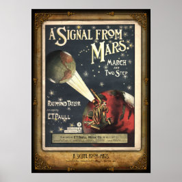 Una señal del Poster de música Mars Sheet