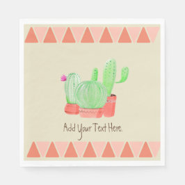 Una servilleta de papel trío de cactus A