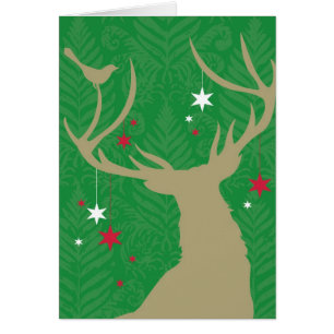 Una silueta de un ciervo con las estrellas que