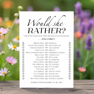 Una simple ducha de novia preferiría una tarjeta d