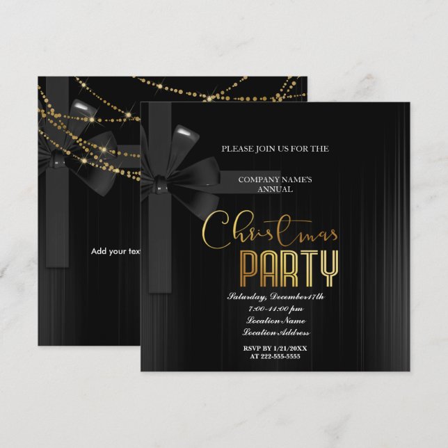 Una simple invitación a una fiesta de Navidades el (Anverso / Reverso)