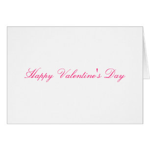 Una simple tarjeta de San Valentín blanca con fuen