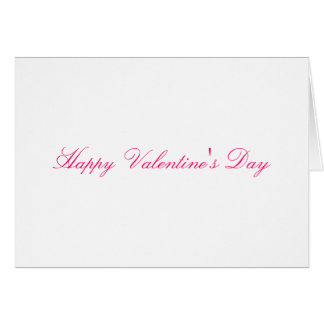 Una simple tarjeta de San Valentín blanca con letr