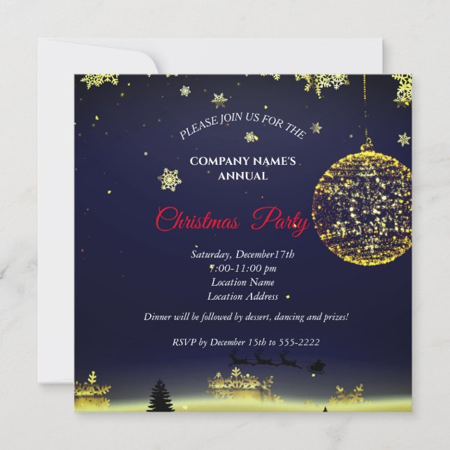 Una simple y elegante invitación a la fiesta de Na (Anverso)