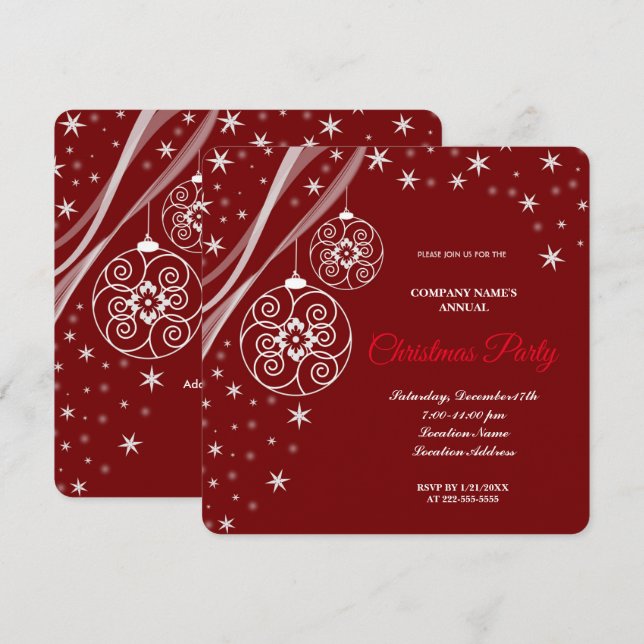 Una simple y elegante invitación a una fiesta de N (Anverso / Reverso)