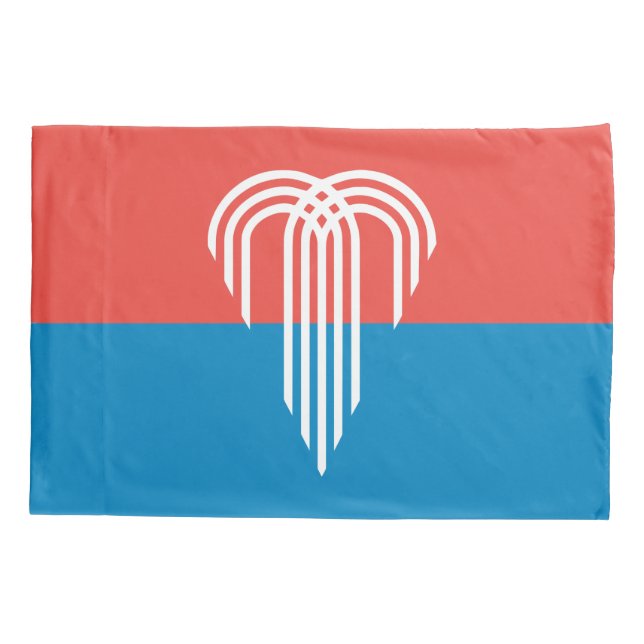 Una sola funda de almohada con bandera de Kansas C (Reverso)