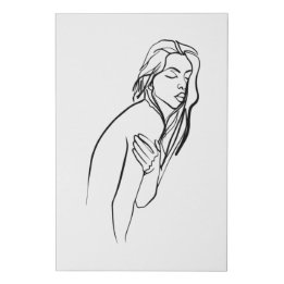 Una sola línea de arte mujer hermosa, una línea de