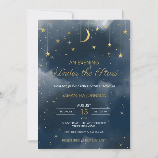 Una Tarde Bajo las Estrellas Invitación (Anverso)